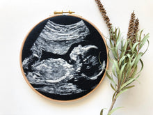 felt persinalised baby ultrasound art keepsake hoop
