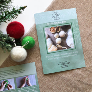 DIY Felted Bauble Kit - Christmas Colours